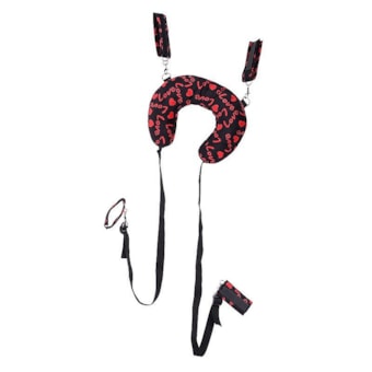 Algemas Distanciadoras de Pulso e Tornozelo Com Apoio de Pescoço Almofadado