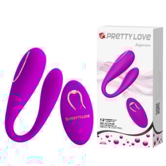 Algernon - Vibrador Para Casais com Motor Duplo, Controle Remoto Sem Fio e 12 Vibrações