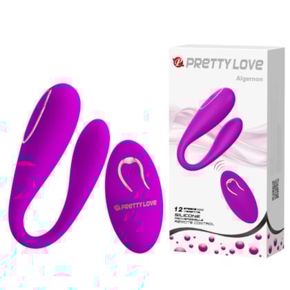 Algernon - Vibrador Para Casais com Motor Duplo, Controle Remoto Sem Fio e 12 Vibrações