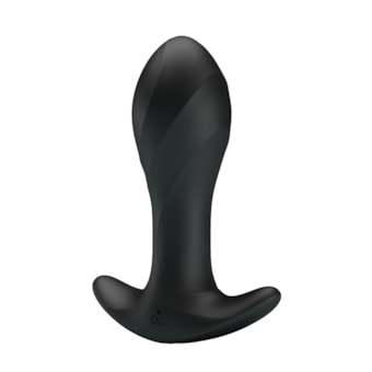 Anal Plug Massager - Plug Anal Com Pegada na Base e 12 Funções de Vibração