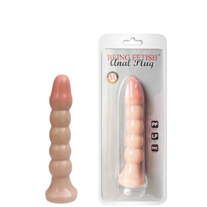 Anal Plug - Plug Anal Com Corpo Boleado e Ventosa | 14,5 x 2,5cm