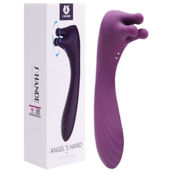 Angel's Hand - Estimulador Ponto G e Clítoris com 9 Funções em Cada Motor | Roxo