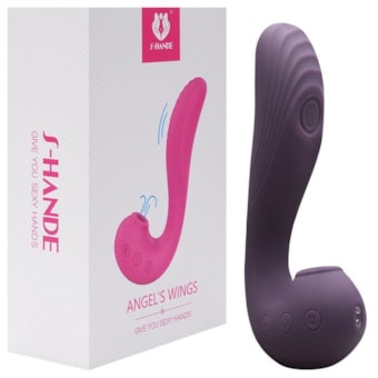 Angel's Wings - Estimulador Com 10 Modos de Vibração 5 de Pulsação e 5 de Sucção | Roxo