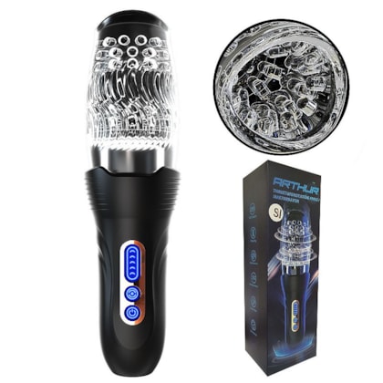 Arthur - Masturbador Lanterna Com 10 Modos de Vibração e 5 Modos de Rotação Com Vai e Vem