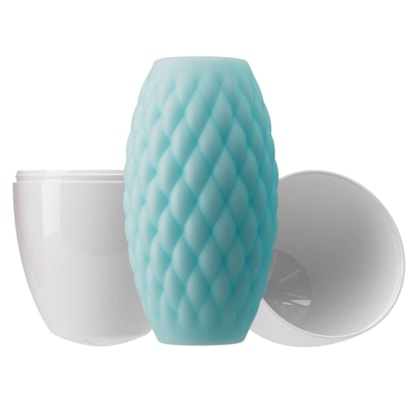 Athena Eros - Masturbador Masculino Tipo Egg Com Textura Interna Super Macia e Entrada Dupla