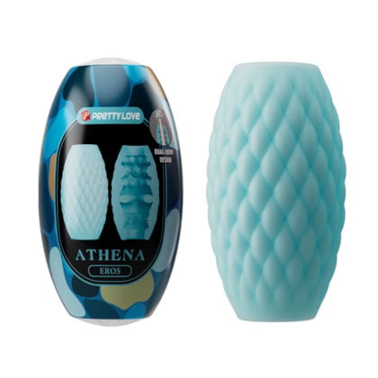 Athena Eros - Masturbador Masculino Tipo Egg Com Textura Interna Super Macia e Entrada Dupla