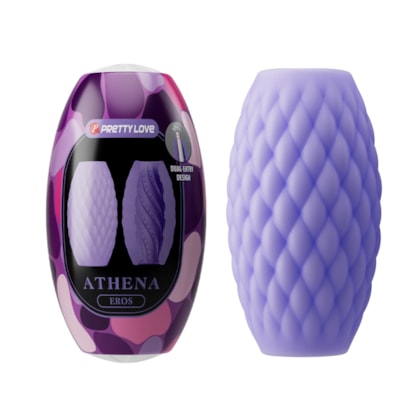 Athena Eros - Masturbador Masculino Tipo Egg Com Textura Interna Super Macia e Entrada Dupla