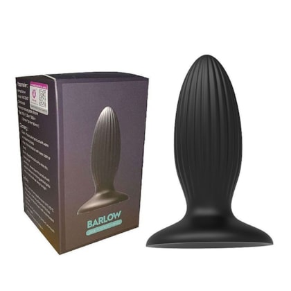 Barlow - Plug Anal de Silicone Com Texturas Massageadoras e Ventosa