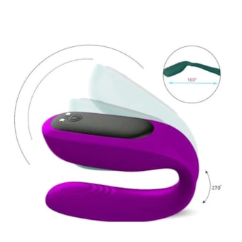 Baud-RCT - Vibrador Para Casais com Controle Sem Fio e 9 Vibrações | Roxo