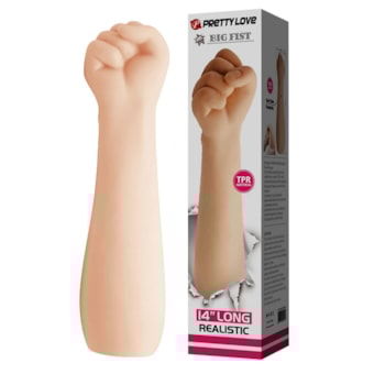 Big Fist - Prótese Penetradora em Formato de Mão Fechada em Cyberskin | 36 x 8,8cm