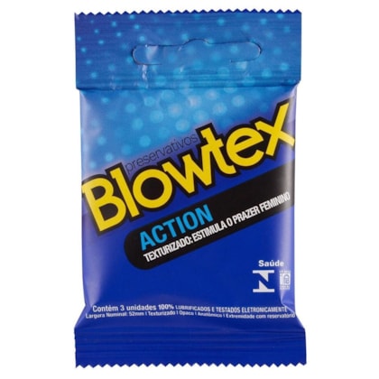 Blowtex Action - Preservativo Texturizado | 3 Unidades