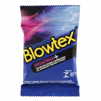 Blowtex Orgazmax+ - Preservativo Extra Texturizado e Retardante | 3 Unidades