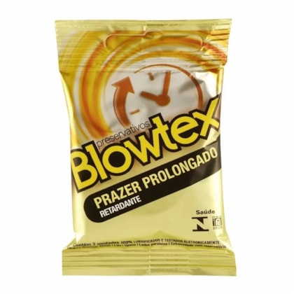 Blowtex Prazer Prolongado - Preservativo com Gel Retardante | 3 Unidades