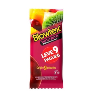 Blowtex - Preservativo Lubrificado Com Sabor e Aroma de Tutti Frutti