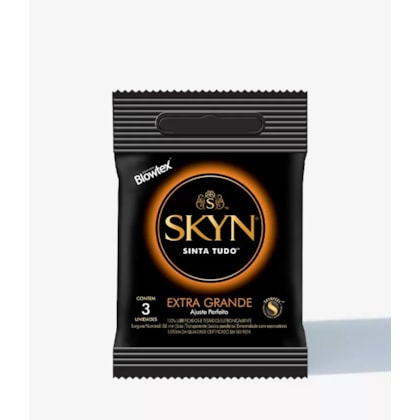 Blowtex Skyn Extra Grande - Preservativo Ultrafino Sem Látex 56mm | 3 Unidades