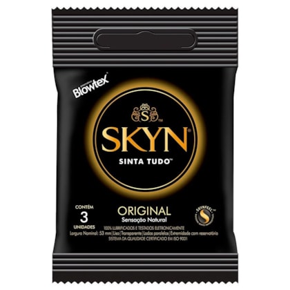 Blowtex Skyn Original - Preservativo Ultrafino Sem Látex | 3 Unidades