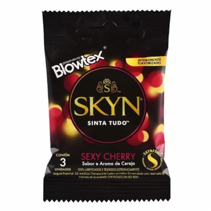 Blowtex Skyn Sexy Cherry - Preservativo Ultrafino Sem Látex Com Sabor de Cereja