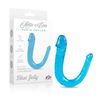 Blue Jelly - Prótese Dupla em Jelly Flexível