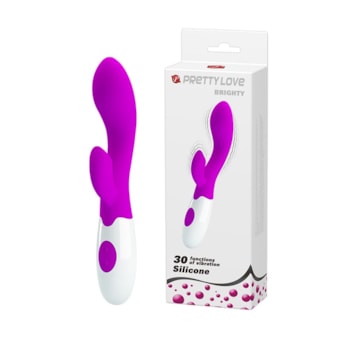 Brighty - Vibrador De Ponto G E Clitóris Em Silicone Com 30 Modos De Vibração | Roxo