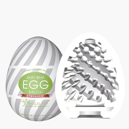 Brush - Masturbador Egg Masculino com Textura de Escova Estimuladora