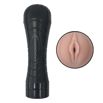 Bussy -  Vagina Lanterna em Cyberskin com Vibrador Multivelocidade