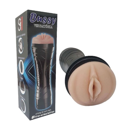 Bussy -  Vagina Lanterna em Cyberskin com Vibrador Multivelocidade
