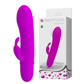 Caesar - Vibrador Ponto G Com Estimulador de Clítoris e 10 Funções de Vibração