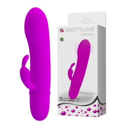 Caesar - Vibrador Ponto G Com Estimulador de Clítoris e 10 Funções de Vibração