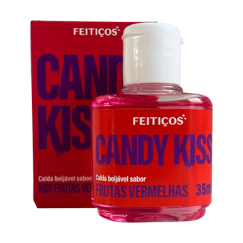 Candy Kiss - Calda Beijável Para Sexo Oral Com Efeito Hot | Sabor: Frutas Vermelhas