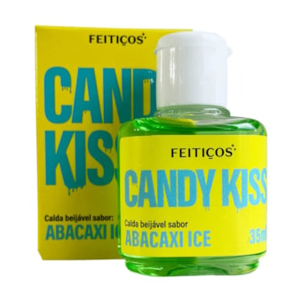 Candy Kiss - Calda Beijável Para Sexo Oral Com Efeito Ice | Sabor: Abacaxi Ice