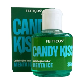 Candy Kiss - Calda Beijável Para Sexo Oral Com Efeito Ice | Sabor: Menta Ice