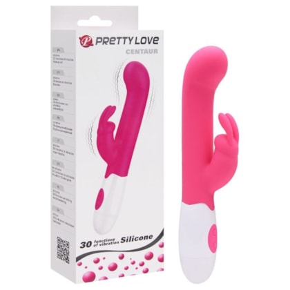 Centaur - Vibrador Ponto G Com Coelho Estimulador do Clítoris e 30 Funções | Rosa