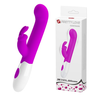 Centaur - Vibrador Ponto G Com Coelho Estimulador do Clítoris e 30 Funções | Roxo