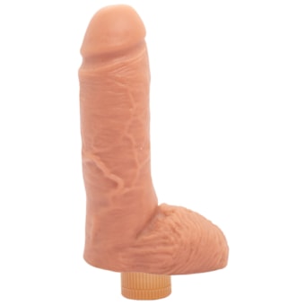 Classic - Prótese Com Glande Realista, Corpo com Veias, Escroto e Vibrador