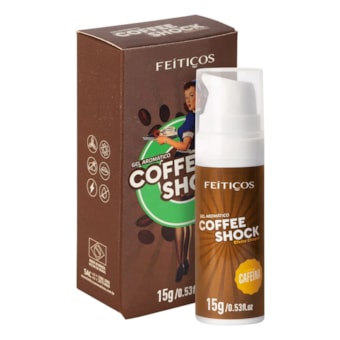 Coffee Shock - Gel Excitante Que Vibra Beijável Com Cafeína - Sabor: Café