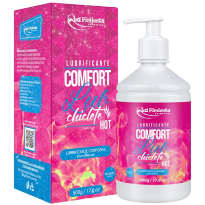 Comfort Lub - Lubrificante Corporal Beijável Sabor Chiclete Hot - 500 Gramas