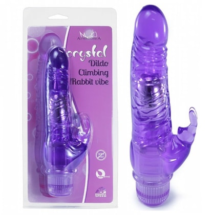 Crystal - Vibrador Rabbit Formato de Pênis Com Vibração Multivelocidade