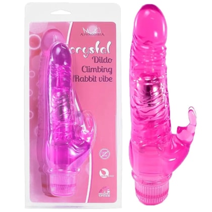 Crystal - Vibrador Rabbit Formato de Pênis Com Vibração Multivelocidade