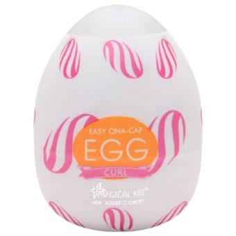 Curl - Masturbador Egg Masculino com Textura de Esferas Ramificadas