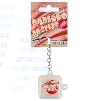 Dadinho do Beijo - Dado Unitário de Tarefas de Beijo Unissex Com Chaveiro