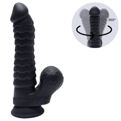 Delon - Pênis Com Textura Ondulada no Corpo e Ventosa | 15cm1q