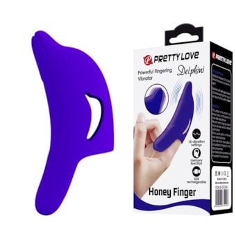 Delphini - Vibrador Dedeira Formato Golfinho Com 10 Modos de Vibração e Função Memória