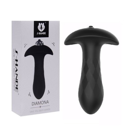 Diamond - Plug Anal Design de Diamante Com Cápsula Vibratória Removível