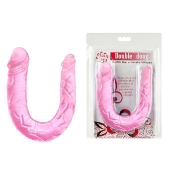Double Dong - Prótese Dupla Com Glandes E Veias Realistas