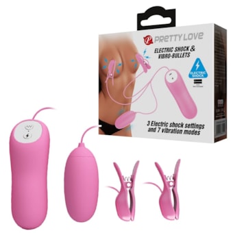 Easter Bunny – Bullet Prendedor de Mamilo Com 7 Vibrações e 3 Modos de Choque Elétrico