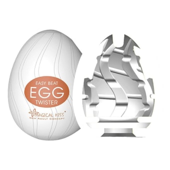 Egg Twister - Masturbador Masculino com Textura Ondulada Vertical