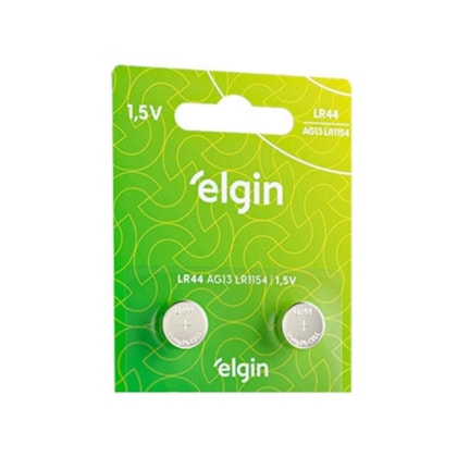 Elgin - Bateria Modelo LR44 AG13 LR1154 Com 2 Unidades