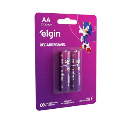 Elgin - Pilha Recarregável AA 2700mAh | 2 Unidades