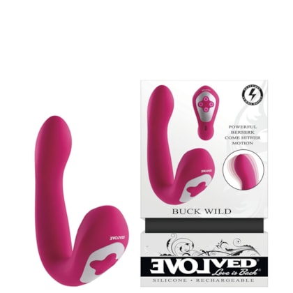 Evolved Buck Wild - Vibrador e Pulsador Dual Ponto G e Clítoris Com 10 Funções Robustas à Prova D'água e Submersível