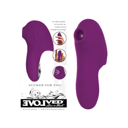 Evolved Sucker For You - Dedeira Com Sugador Luxo 5 Funções e Vibrador 8 Funções